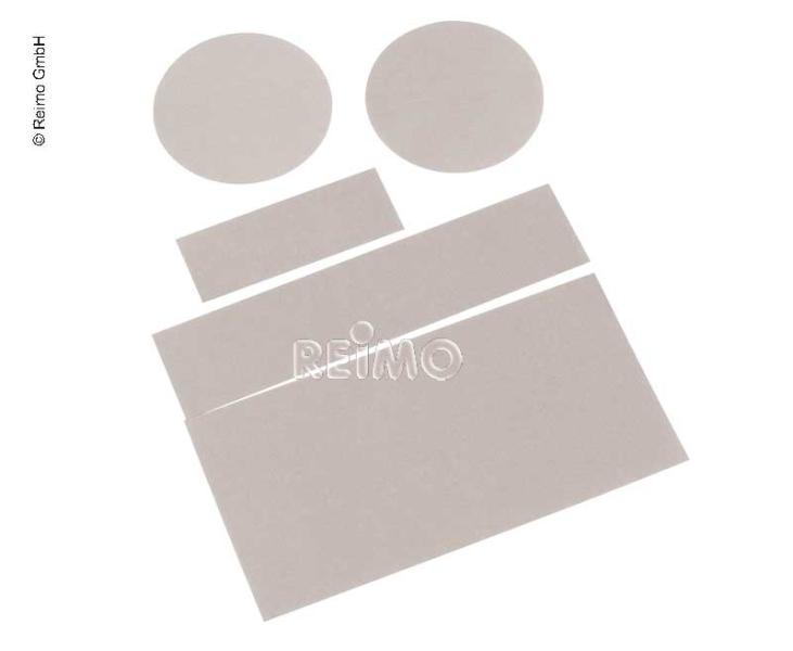 5 plasturi autoadezivi din poliamida pentru reparatii rapide a cortului, diferite dimensiuni - EVONomad