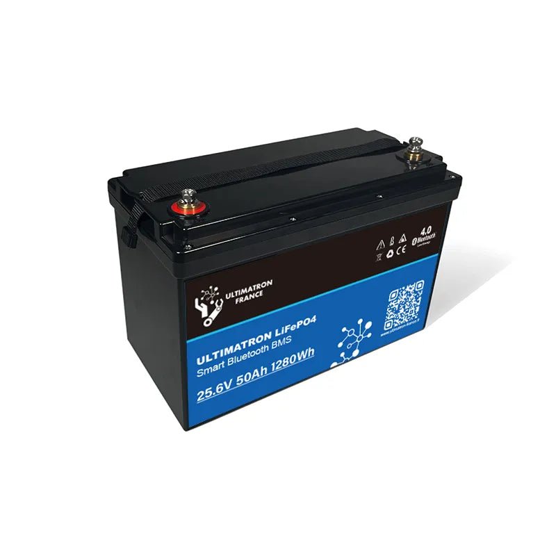 Acumulator Ultimatron 25.6V 50Ah LiFePO4 cu BMS Inteligent și Bluetooth - EVONomad