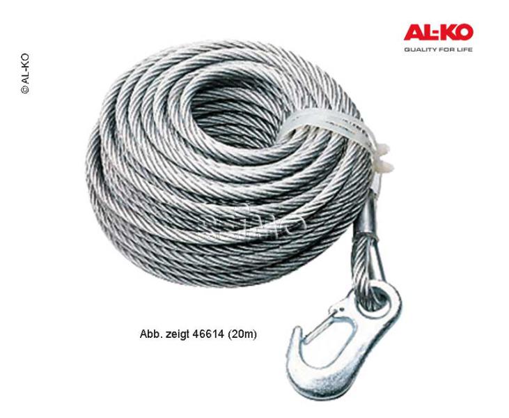 Cablu pentru troliu cablu cod articol 46605, 15m pentru troliu cablu Al - Ko Optima 350 - EVONomad