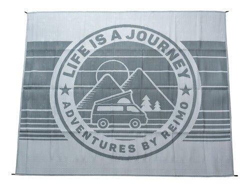 Covor de exterior pentru cort/ pavilion camping "Life is a journey" - 250 x 390 cm - EVONomad