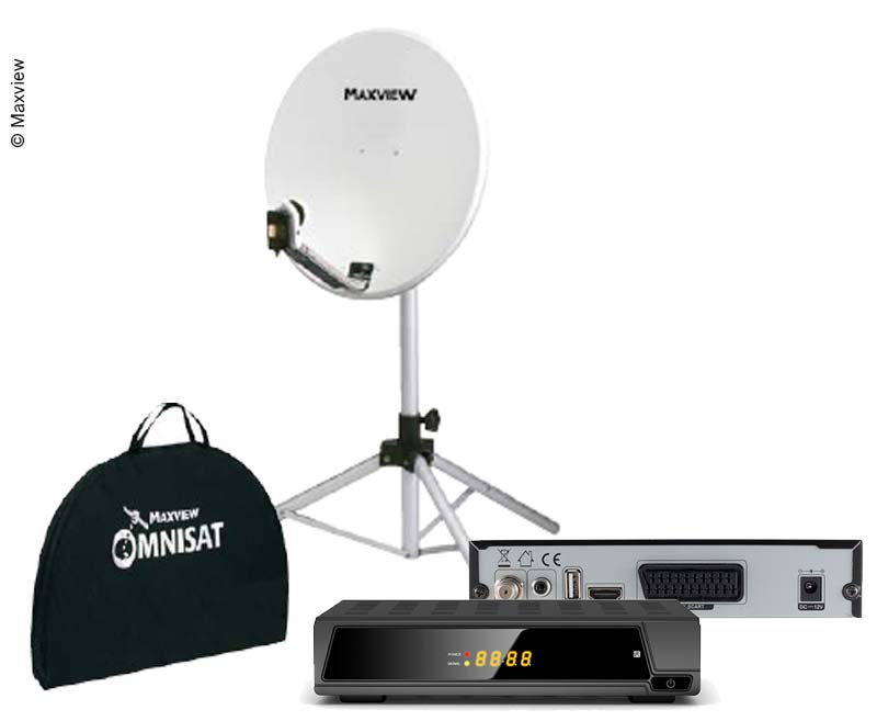 Kit satelit portabil de 65 cm cu LNB si receptor Easy - Find - EVONomad