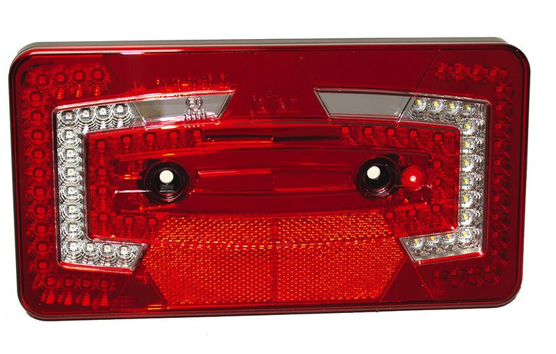Lumina multifunctionala LED, 9 - 32V, stanga rosu IP67, reflector standard - EVONomad