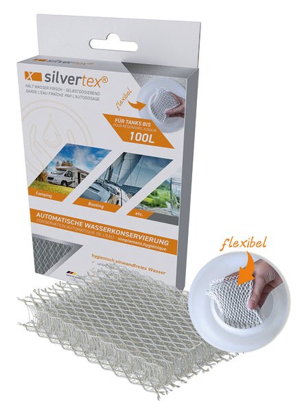 Plasa argintie Silvertex pentru conservarea apei - igiena rezervoarelor pentru rezervoare de pana la 120 l - EVONomad