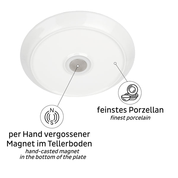 2 farfurii magnetice din portelan - EVONomad