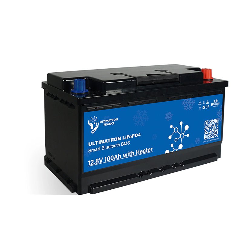 Acumulator Baterie cu litiu Ultimatron 12,8 V 100 Ah LiFePO4 Smart BMS, incalzire, Bluetooth - EVONomad