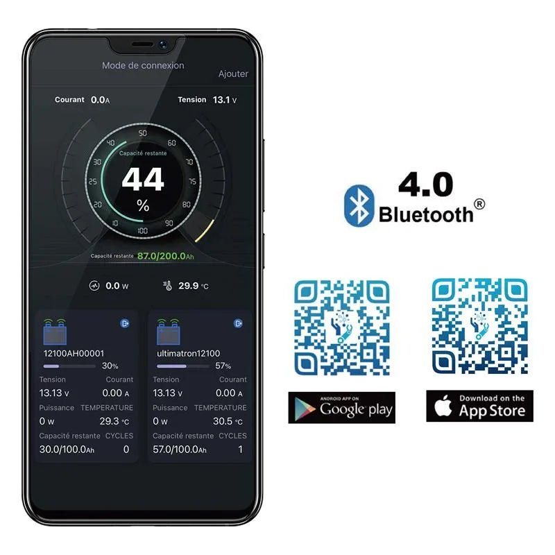 Acumulator Baterie cu litiu Ultimatron 12,8 V 100 Ah LiFePO4 Smart BMS, incalzire, Bluetooth - EVONomad