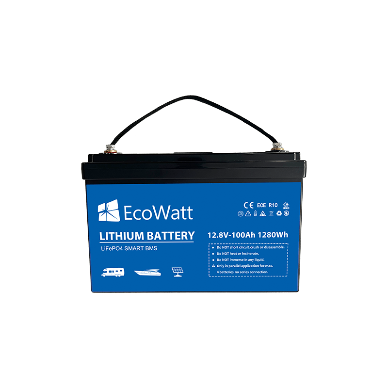 Acumulator lithiu LiFePO4 Smart BMS si Display 12.8V 100 Ah - EcoWatt by Ultimatron - EVONomad