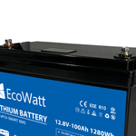 Acumulator lithiu LiFePO4 Smart BMS si Display 12.8V 100 Ah - EcoWatt by Ultimatron - EVONomad