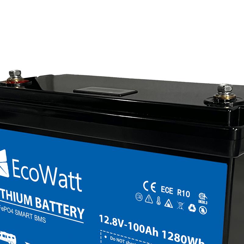 Acumulator lithiu LiFePO4 Smart BMS si Display 12.8V 100 Ah - EcoWatt by Ultimatron - EVONomad
