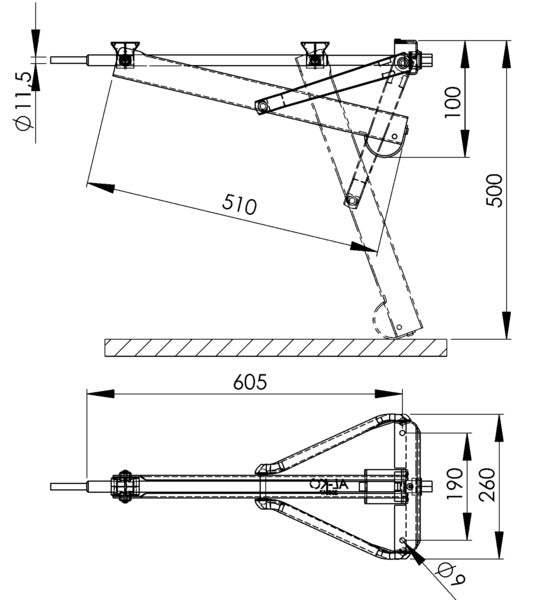AL - KO push - in suporta in mod normal 800 kg - EVONomad