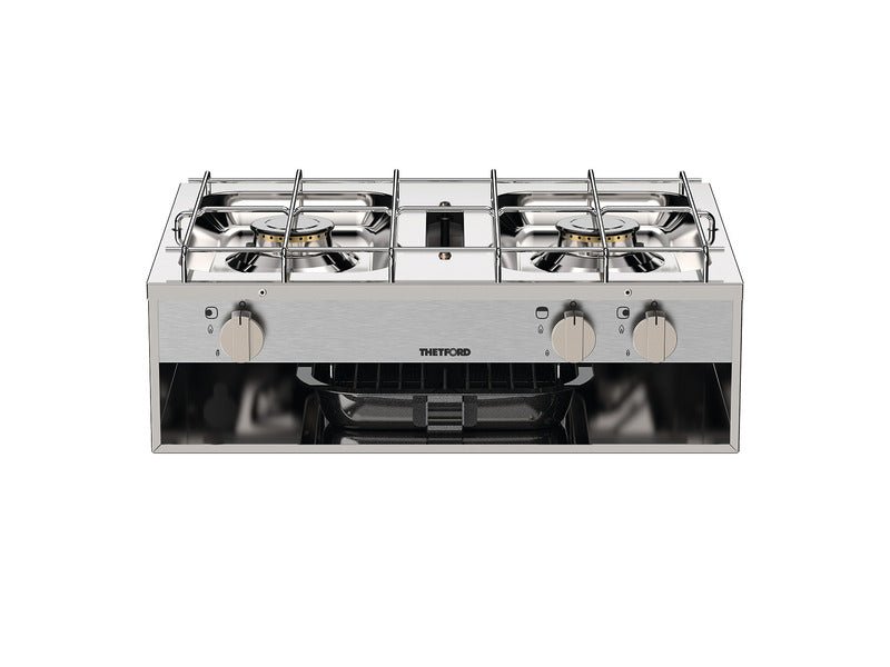 Aragaz cu 2 flacari - Din otel inoxidabil - Cu functie grill - EVONomad