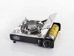 Aragaz cu cartus pe gaz Camp4 cu siguranta de aprindere GOURMET, inox - EVONomad
