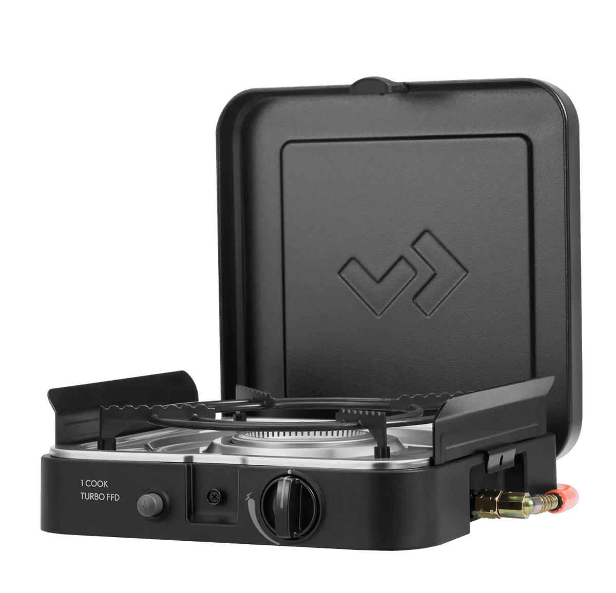 Aragaz/Gratar - 1 Cook Turbo FFD cu placa de gratar plata - 30 mbar - EVONomad