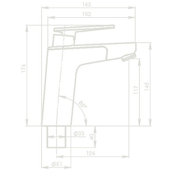 Baterie monocomanda VECTOR E5 cu cartus ceramic si intrerupator - conexiune 10 - 12 mm - EVONomad