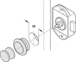 Blocare cu suruburi push - lock - poate fi actionat dintr - o parte - maro - EVONomad