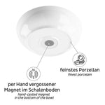 Bol magnetic din portelan - alb - EVONomad