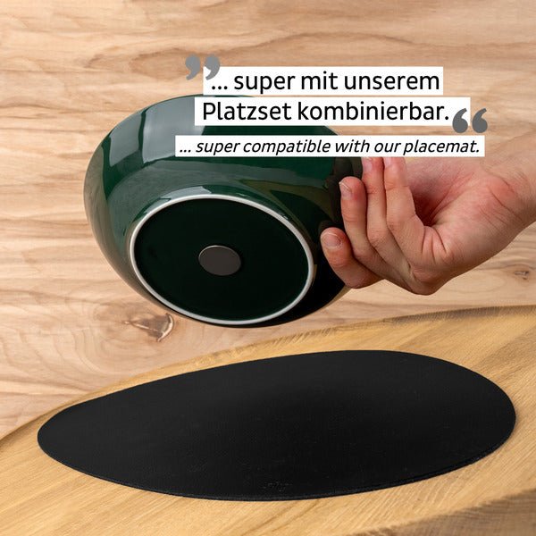 Bol magnetic din portelan - Verde padure - EVONomad