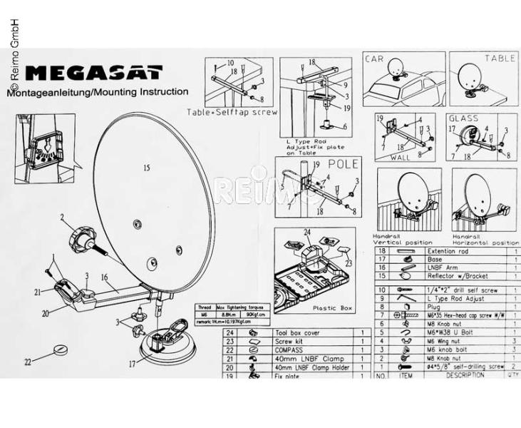Bol Sat standard, in carcasa de camping Megasat - EVONomad