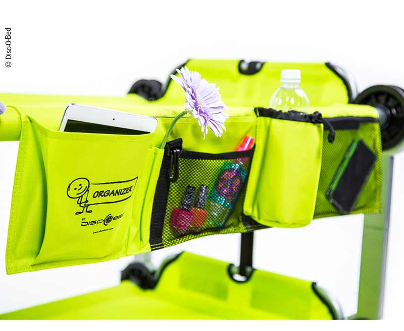 Buzunar lateral pentru paturi Disc - o - Bed Kids, culoare verde lime - EVONomad