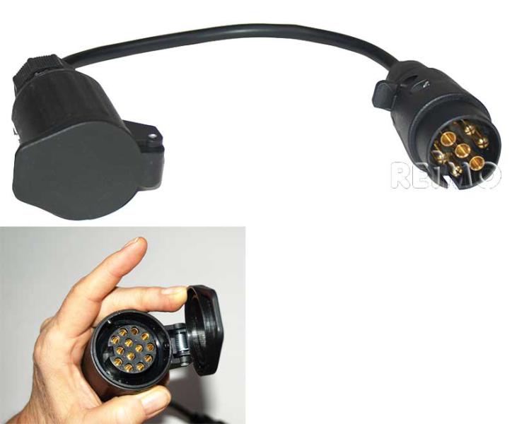 Cablu adaptor 30 cm de la priza cu 7 poli la priza cu 13 poli - EVONomad