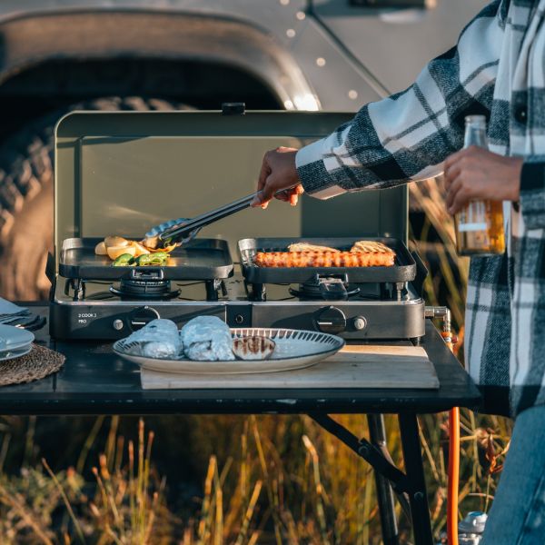 CADAC 2 Cook 3 Pro Deluxe Aragaz si Gratar 30 mbar pentru camping - EVONomad