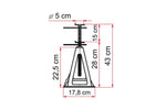Cadru suport rulota Fiamma aluminiu - 4 bucati - EVONomad
