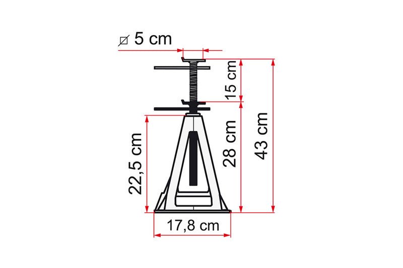 Cadru suport rulota Fiamma aluminiu - 4 bucati - EVONomad