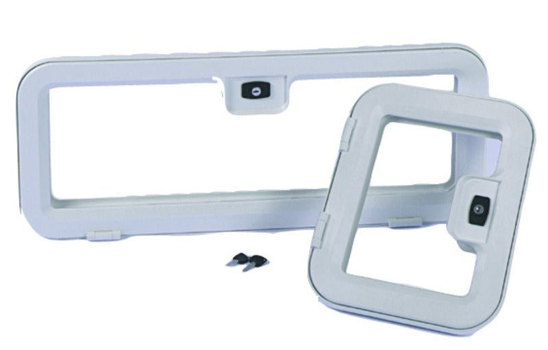Cadru usa de vizitare rulota 365x296 plastic alb, se potriveste Casetei Porta Potti - EVONomad