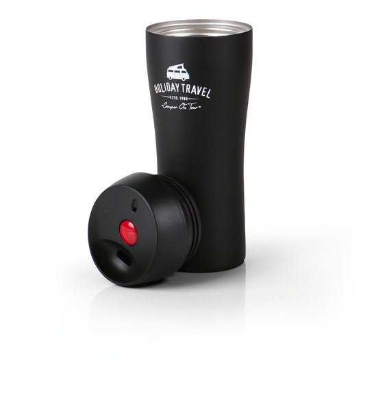 Cana termica de cafea HOLIDAY TRAVEL, otel inoxidabil, 450ml, neagra - EVONomad