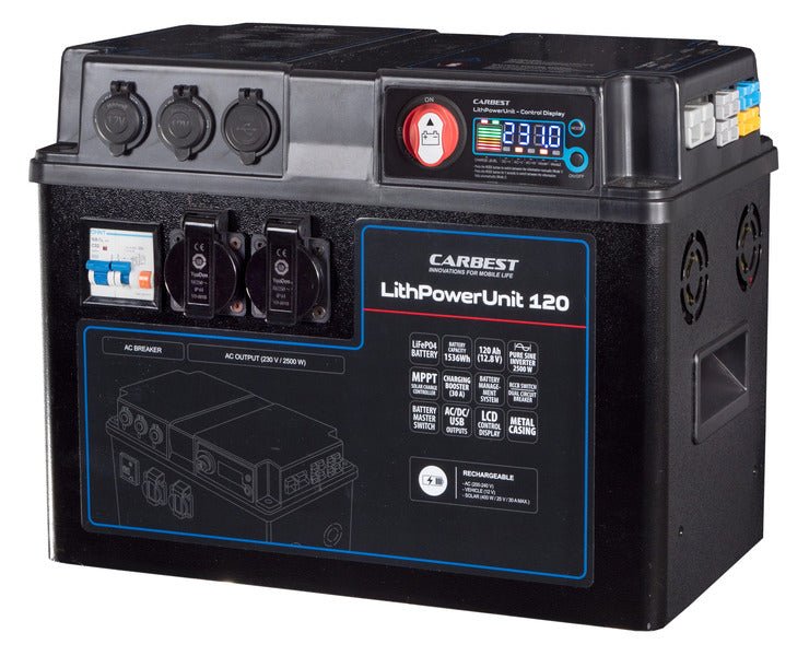 Carbest LiFePO4 Lithium LithPowerUnit 120, 120Ah - EVONomad