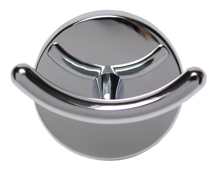 Carlig dublu pentru haine din metal cromat, rotund 6 x 7 x 5 cm - EVONomad