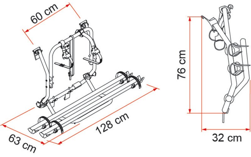 Carry Bike VW T2 construita pana in 1979 - pentru 2 biciclete - EVONomad