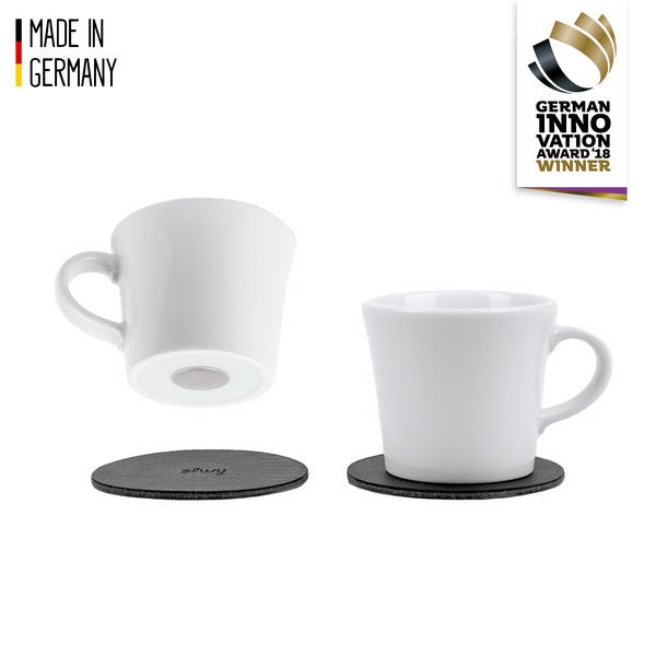 Cesti de espresso magnetice din portelan - set de 2 - EVONomad