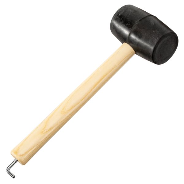 Ciocan de cauciuc cu extractor de hering și mâner din lemn - EvoNomad