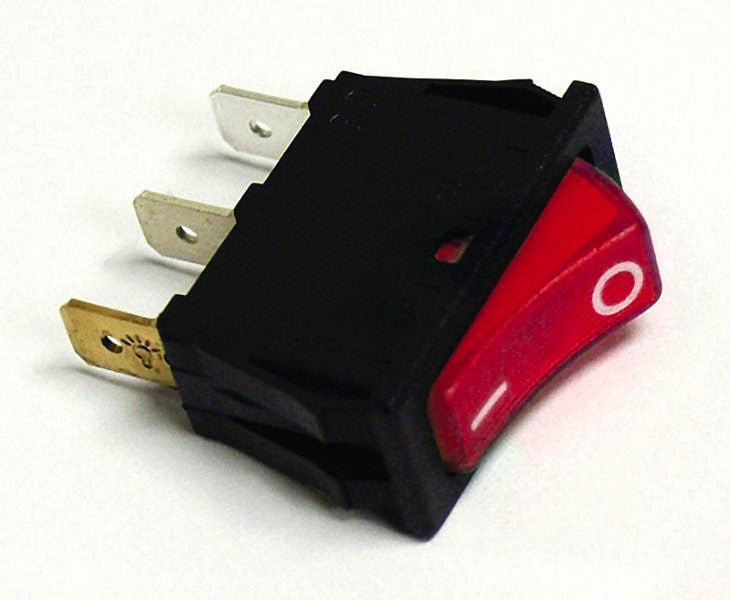 Comutator basculant 12V/24V rosu - EVONomad