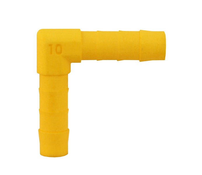 Conector 90° inclinat pentru furtun de 10 mm 2 buc. Alb galben - EVONomad