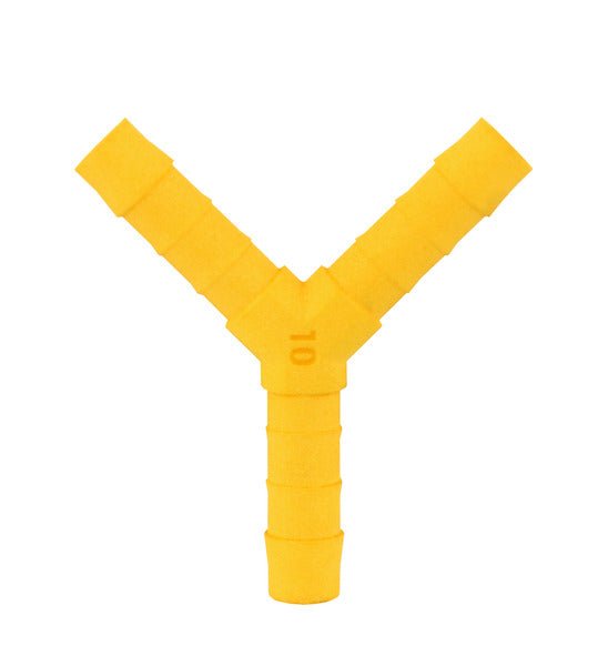 Conector Y pentru furtun de 10 mm - alb - galben - set de 2 - EVONomad