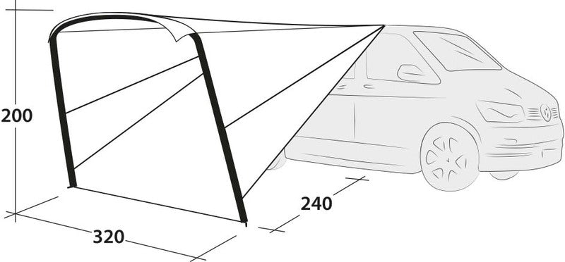Copertina de soare universala cu aer - Outwell Sun Canopy Air - EVONomad