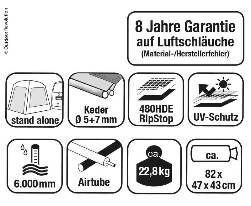 Cort CamperVan - Outdoor Revolution Movelite - EVONomad