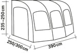 Cort cu structura pe aer pentru rulota - TAVIRA AIR 390/ 490/ 590 - EVONomad