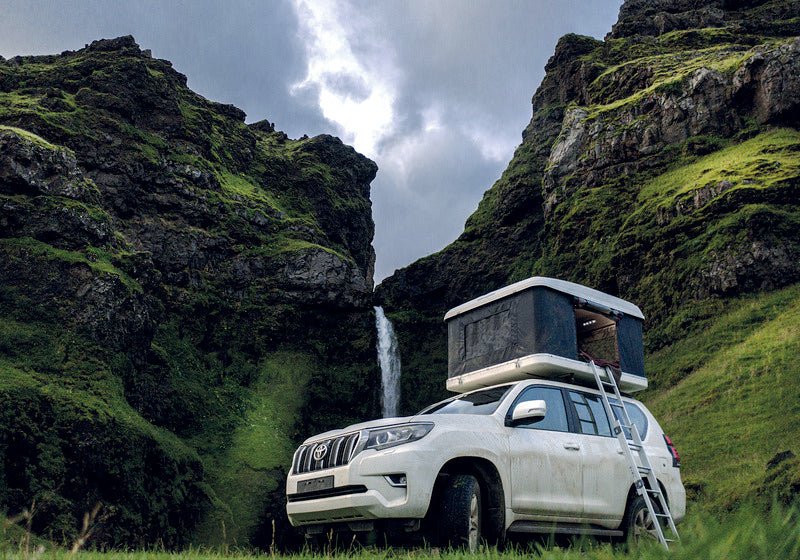 Cort de acoperis cu ridicare paralela cu carcasa rigida TOPCAMP DOUBLE - UP - EVONomad