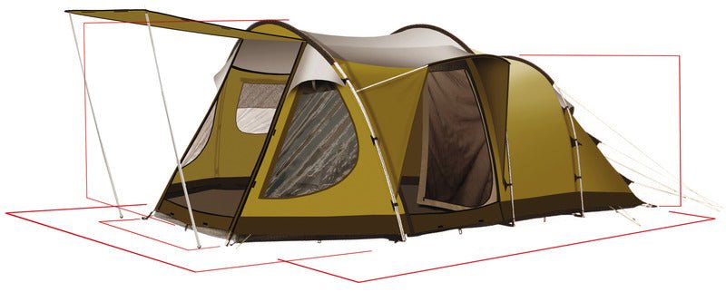 Cort de camping exclusivist pentru 4 persoane Dakota Z5 Deluxe - EVONomad