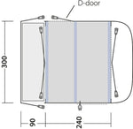 Cort lateral cu structura pe aer - CamperVan Outwell Newburg 240 Air - EVONomad