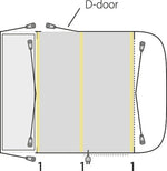 Cort lateral cu structura pe aer - CamperVan Outwell Newburg 240 Air - EVONomad