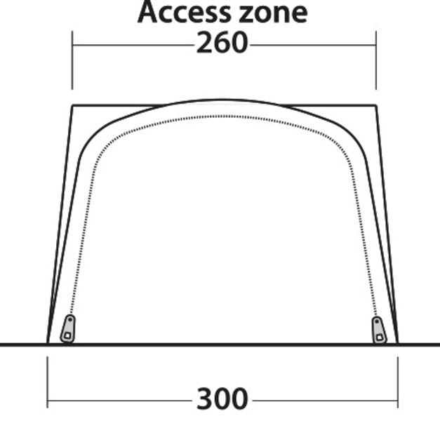 Cort lateral cu structura pe aer - CamperVan Outwell Newburg 240 Air - EVONomad