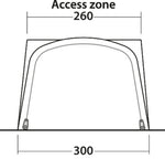 Cort lateral cu structura pe aer - CamperVan Outwell Newburg 240 Air - EVONomad