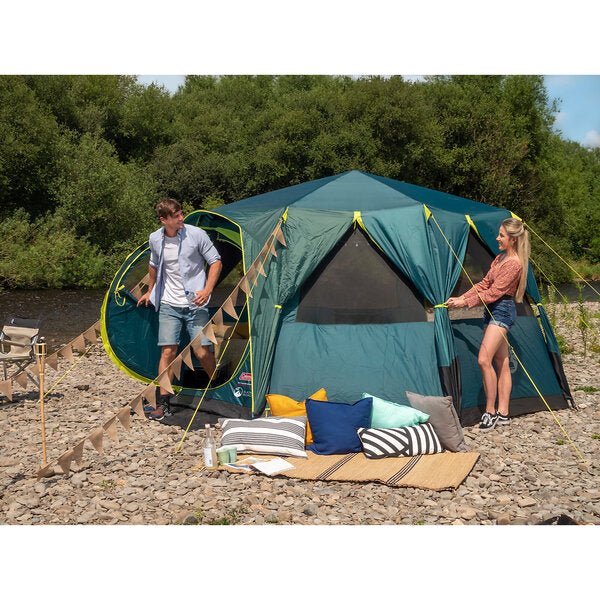 Cort OCTAGON BlackOut pentru 8 persoane cu usa de acces - EVONomad
