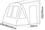 Cort pentru Rulota partial, structura cu aer - ONE BEAM AIR 220/ 260/ 325 - EVONomad