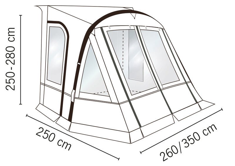 Cort structura gonflabila pentru Autorulota - One Beam Air High - EVONomad