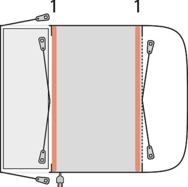 Cort structura pe aer CamperVan Outwell Newburg 160 Air - EVONomad